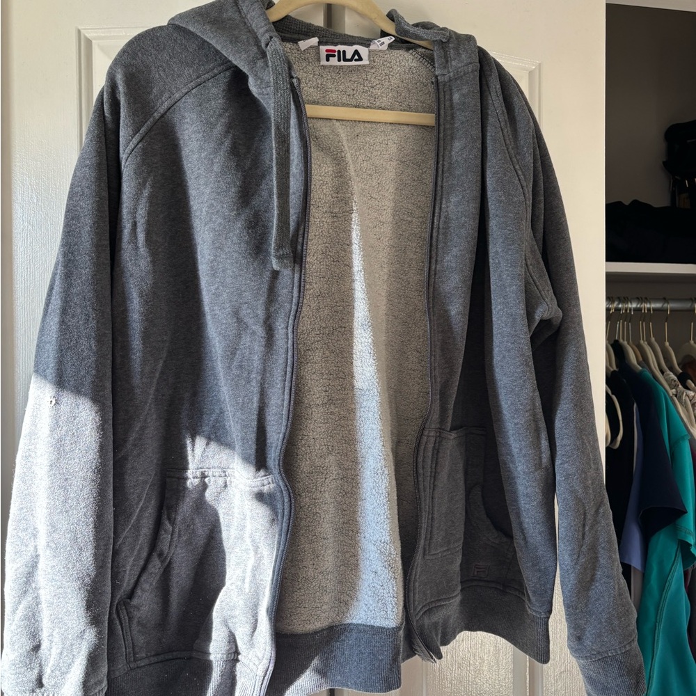 Fila Charcoal Full-Zip Hoodie